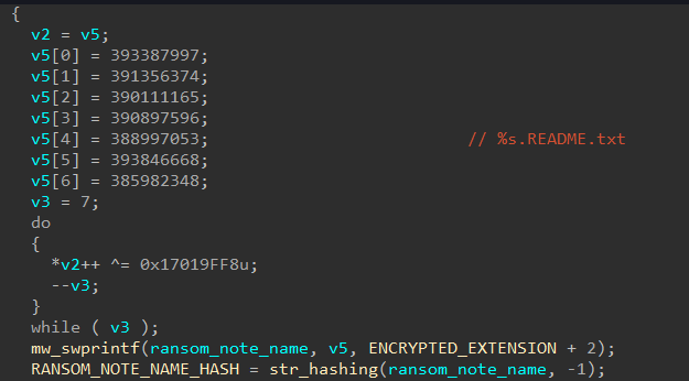Screenshot of disassembler code